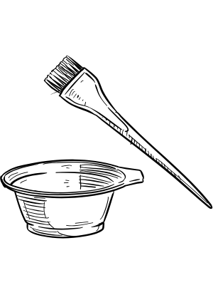 Färgning och slingor ikon